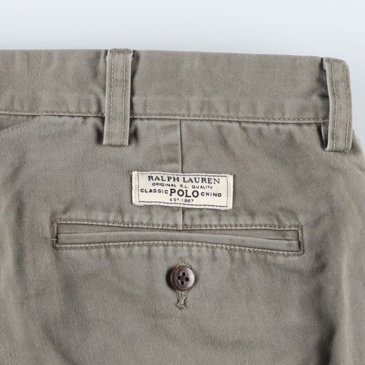 Ralph Lauren POLO by Ralph Lauren ANDREW PANT Two-pleat chino pants for men, equivalent to w36 cotton Khaki type Vintage Second Hand