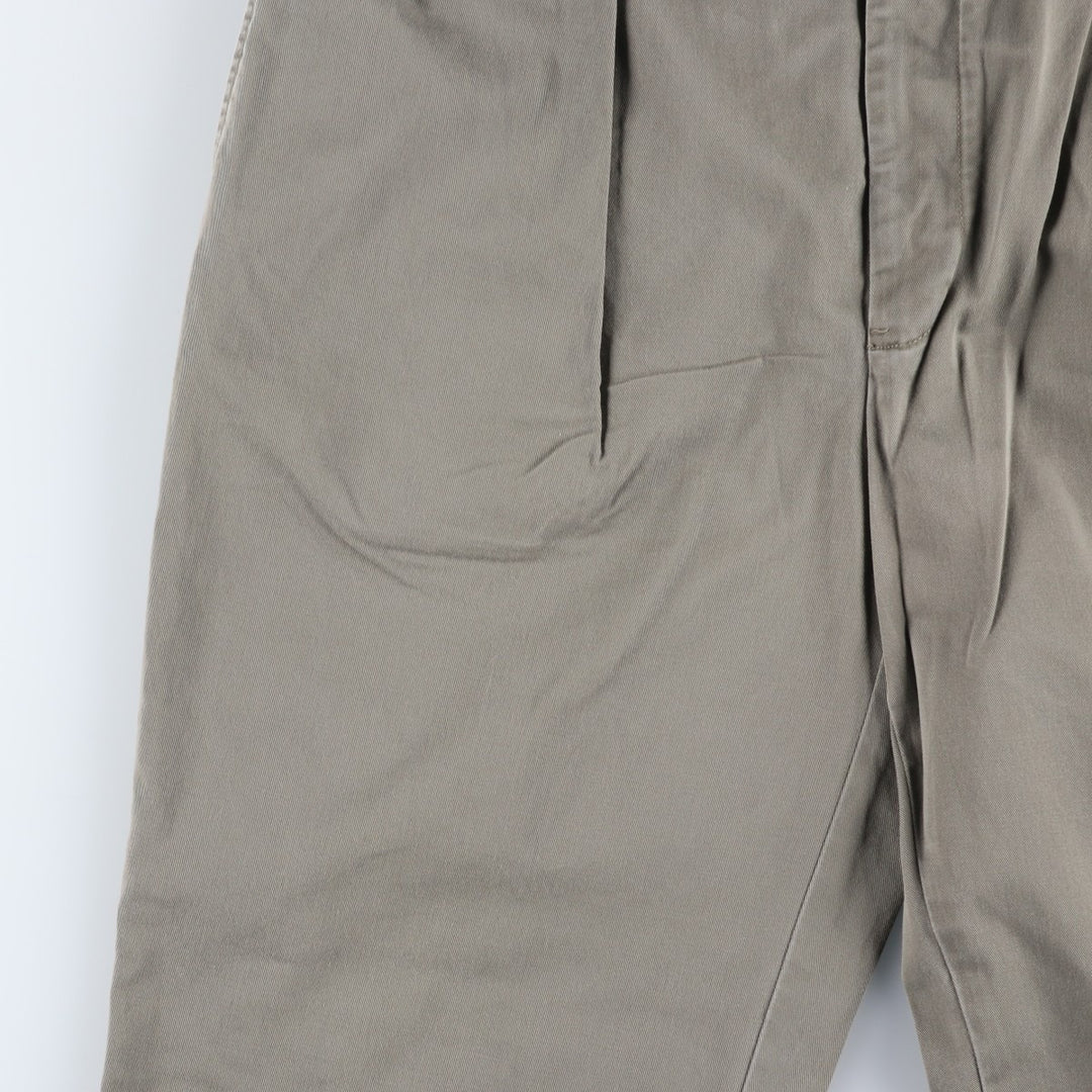 Ralph Lauren POLO by Ralph Lauren ANDREW PANT Two-pleat chino pants for men, equivalent to w36 cotton Khaki type Vintage Second Hand