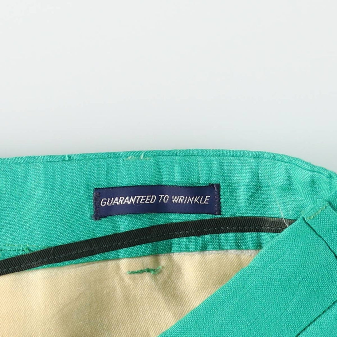 Ralph Lauren POLO by Ralph Lauren Two-Pleat Linen Trousers, Men's Size W34 (approx.), Vintage unclear green type Vintage Second Hand