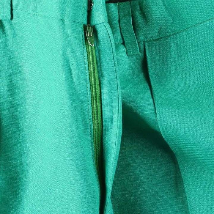 Ralph Lauren POLO by Ralph Lauren Two-Pleat Linen Trousers, Men's Size W34 (approx.), Vintage unclear green type Vintage Second Hand