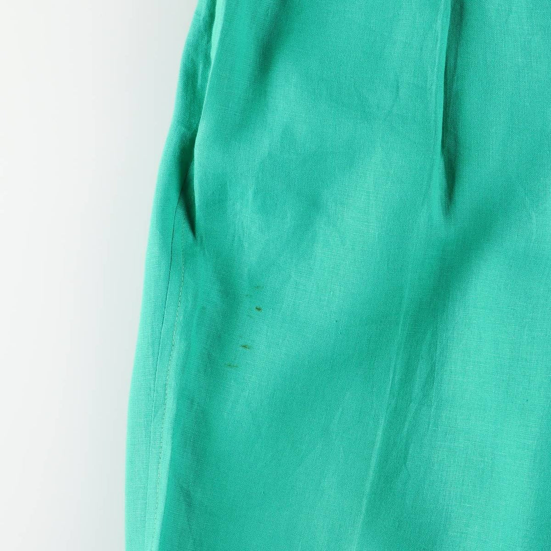 Ralph Lauren POLO by Ralph Lauren Two-Pleat Linen Trousers, Men's Size W34 (approx.), Vintage unclear green type Vintage Second Hand