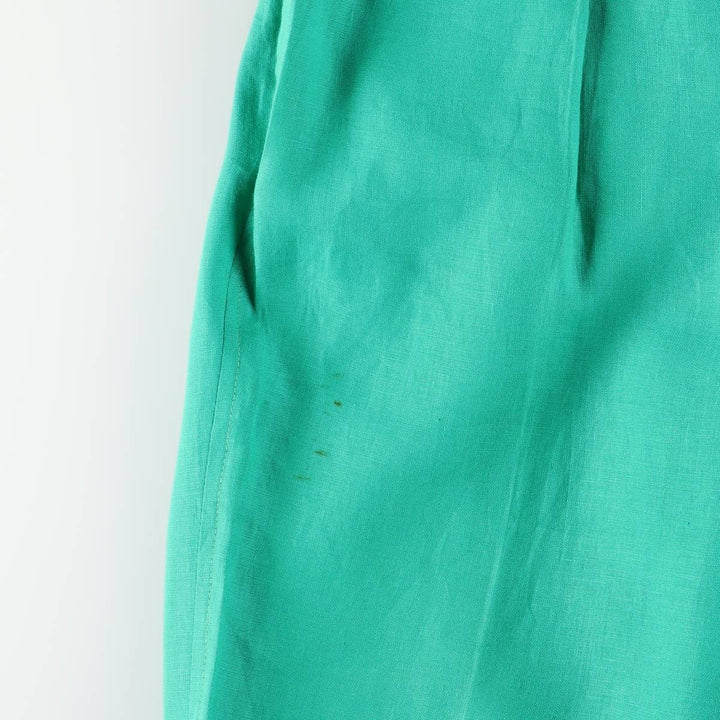 Ralph Lauren POLO by Ralph Lauren Two-Pleat Linen Trousers, Men's Size W34 (approx.), Vintage unclear green type Vintage Second Hand