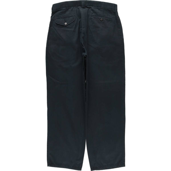 Ralph Lauren POLO by Ralph Lauren HAMMOND PANT, two-pleat chino pants, men's, w34 equivalent cotton navy blue type Vintage Second Hand