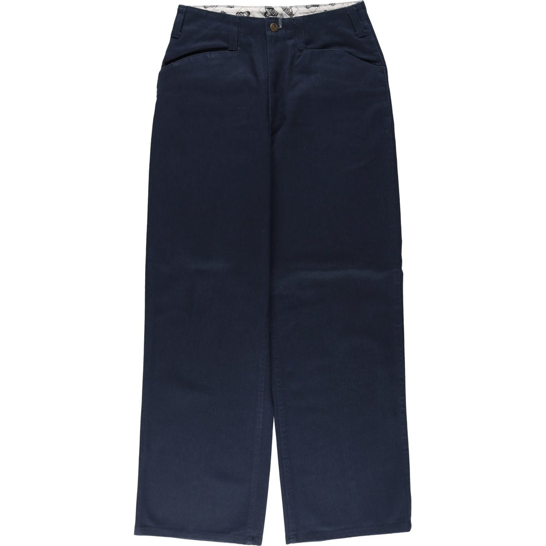 Ben Davis Work Pants, Women's Size L (W28) polyester navy blue type Vintage Second Hand