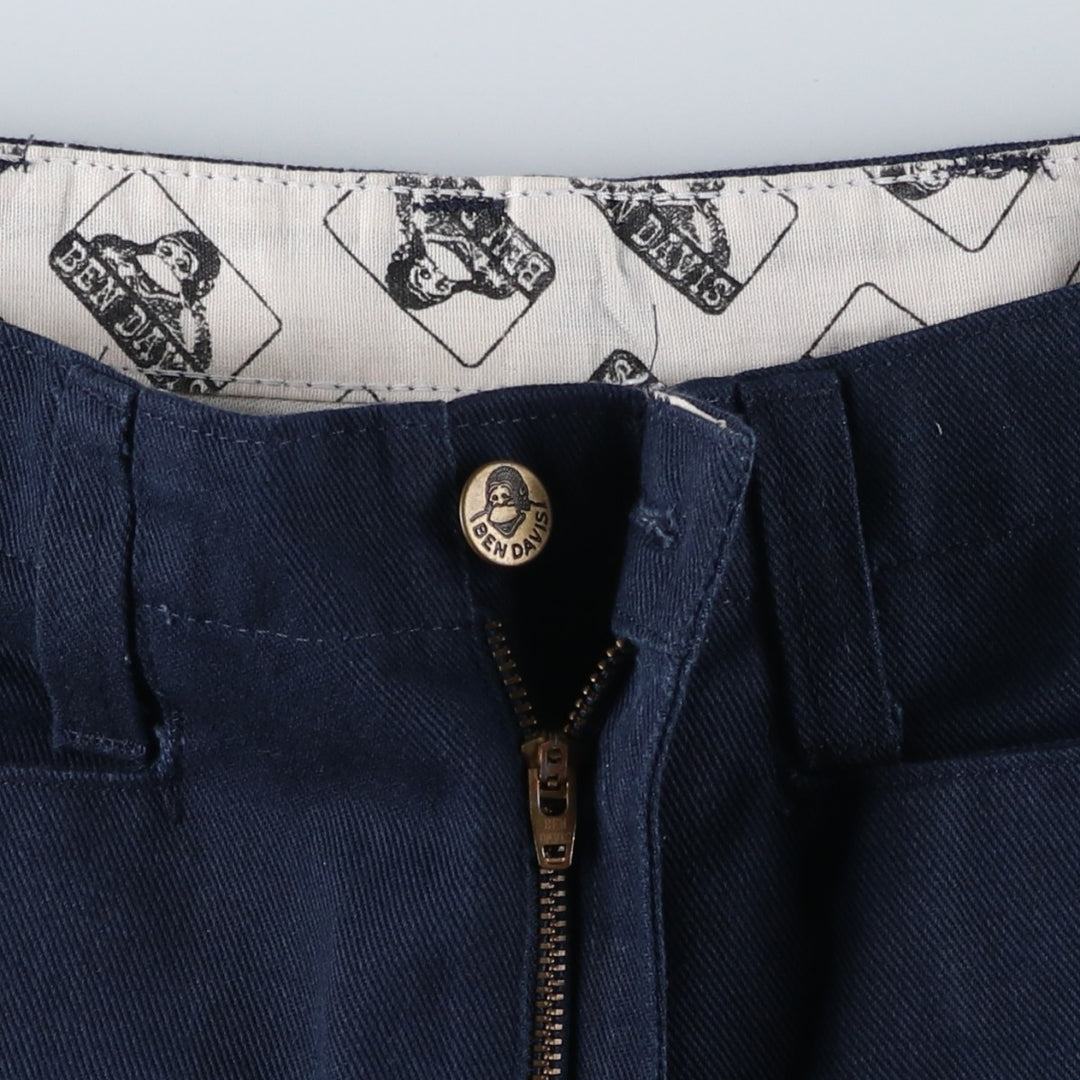Ben Davis Work Pants, Women's Size L (W28) polyester navy blue type Vintage Second Hand