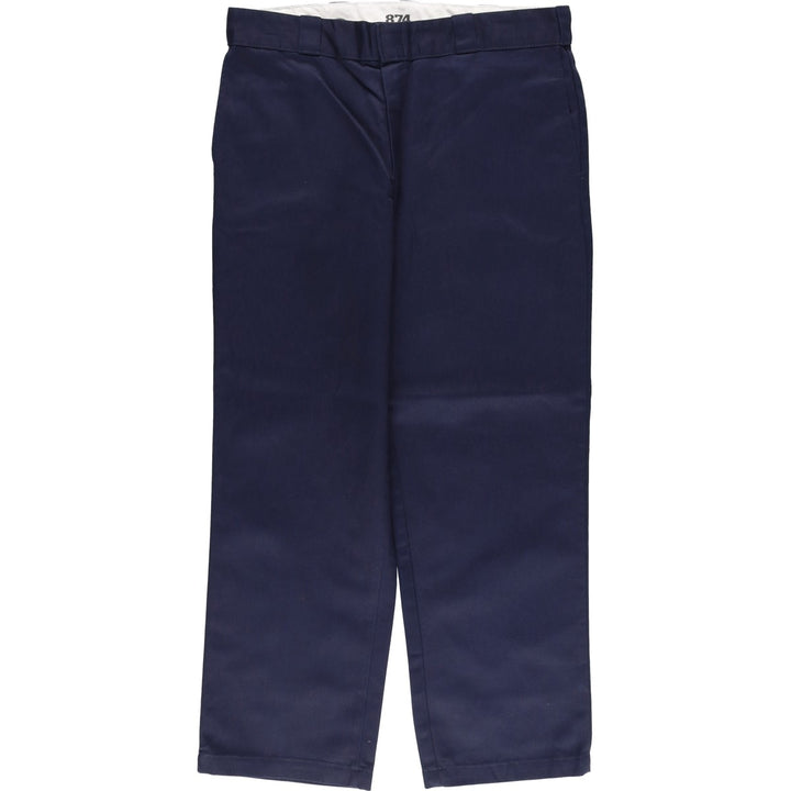 Dickies 874 Original Fit Work Pants for Men, W36 polyester navy blue type Vintage Second Hand