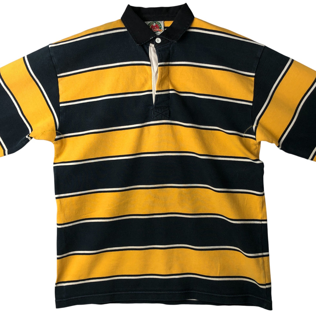BARBARIAN Long Sleeve Rugby Shirt Made in Canada Men's XL cotton black type Vintage Second Hand