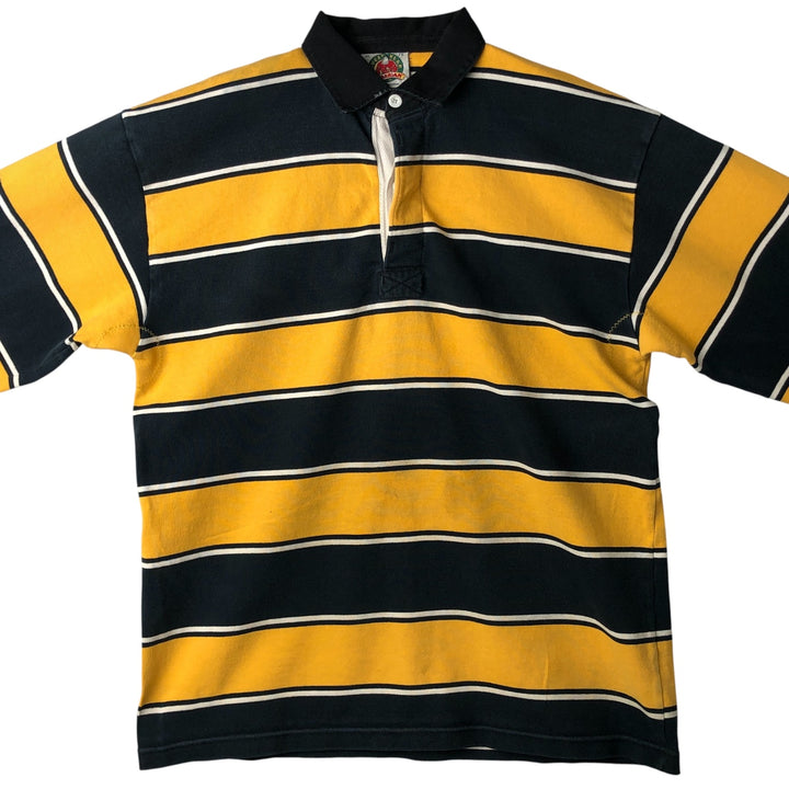BARBARIAN Long Sleeve Rugby Shirt Made in Canada Men's XL cotton black type Vintage Second Hand