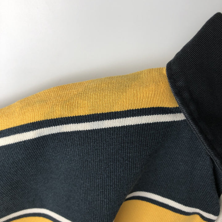 BARBARIAN Long Sleeve Rugby Shirt Made in Canada Men's XL cotton black type Vintage Second Hand