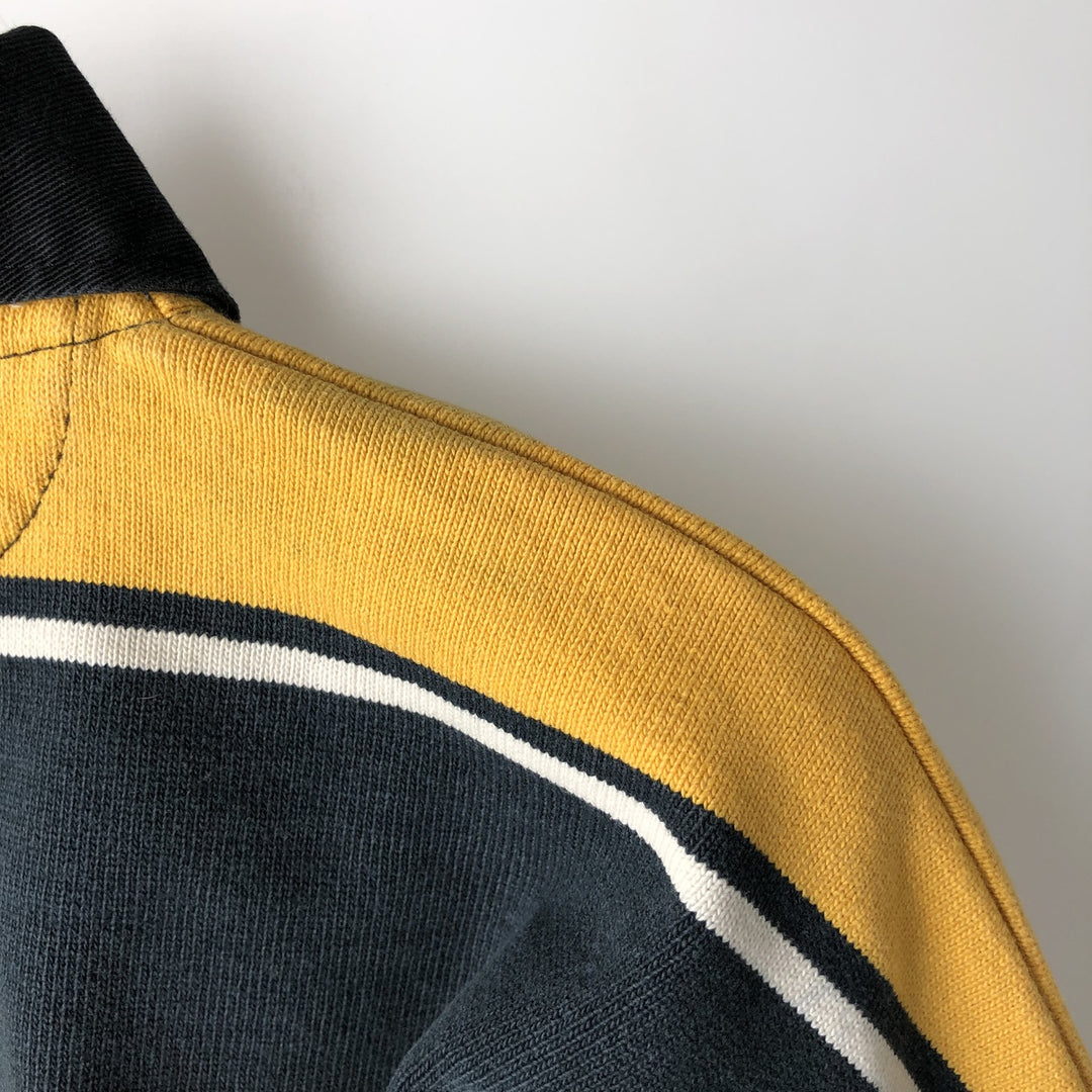 BARBARIAN Long Sleeve Rugby Shirt Made in Canada Men's XL cotton black type Vintage Second Hand