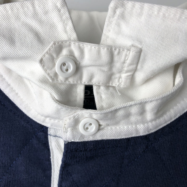 Ralph Lauren POLO by Ralph Lauren long sleeve rugby shirt, men's size L cotton navy blue type Vintage Second Hand