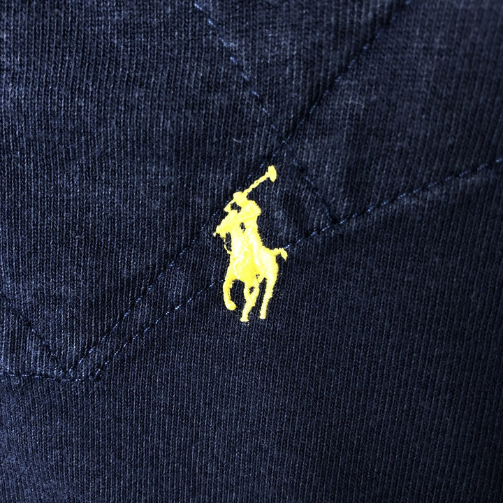 Ralph Lauren POLO by Ralph Lauren long sleeve rugby shirt, men's size L cotton navy blue type Vintage Second Hand