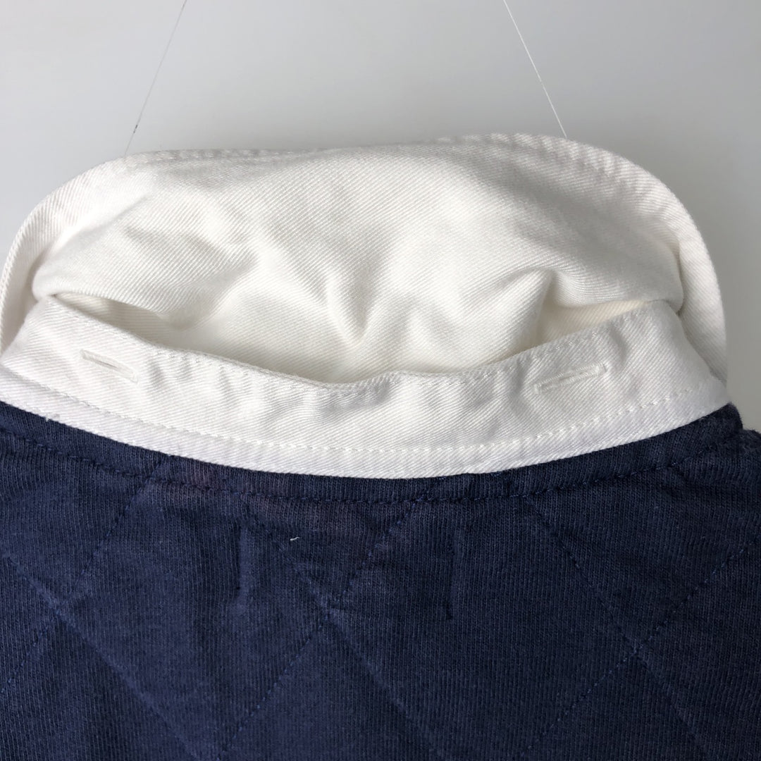 Ralph Lauren POLO by Ralph Lauren long sleeve rugby shirt, men's size L cotton navy blue type Vintage Second Hand