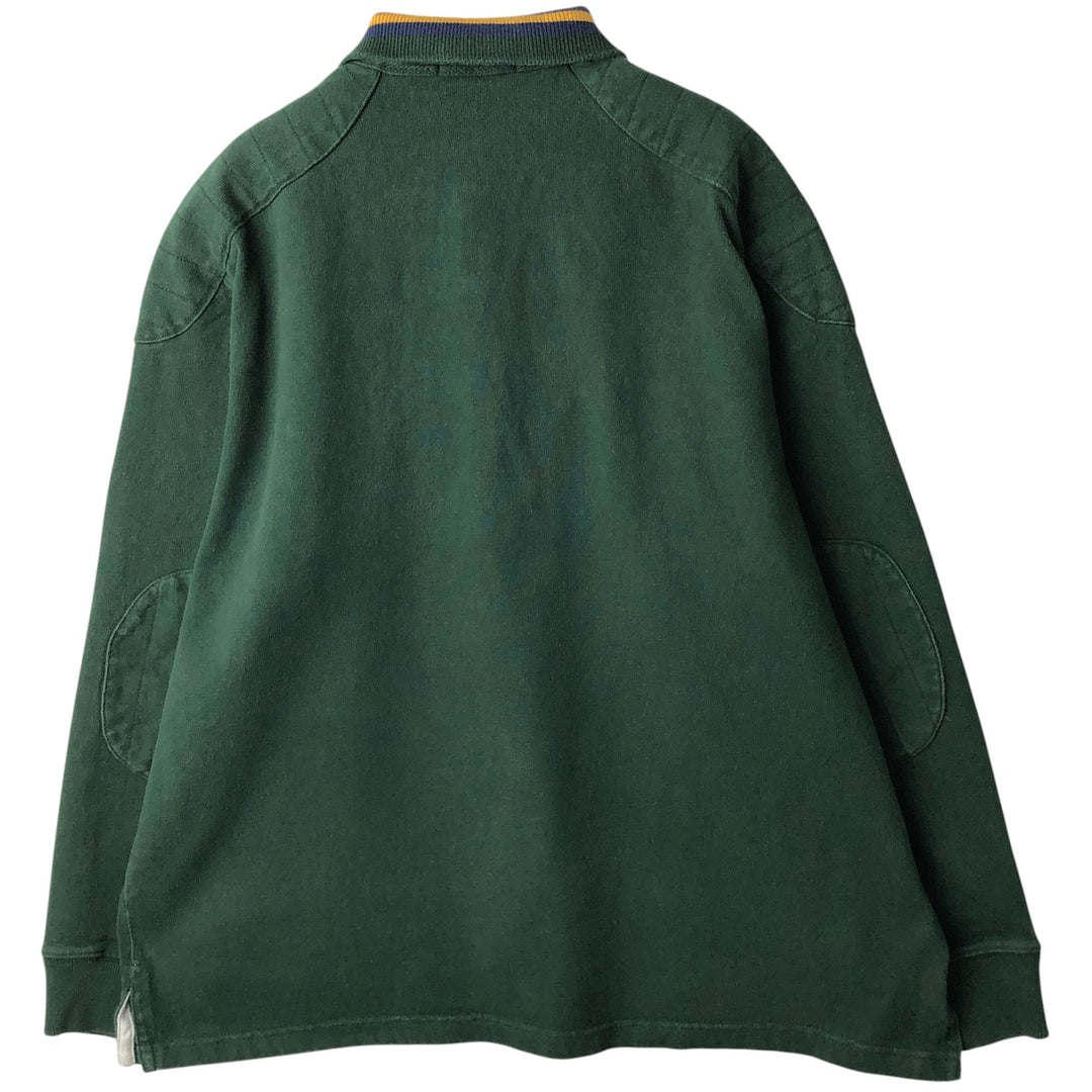 Ralph Lauren POLO by Ralph Lauren long sleeve rugby shirt, men's size L cotton Khaki type Vintage Second Hand