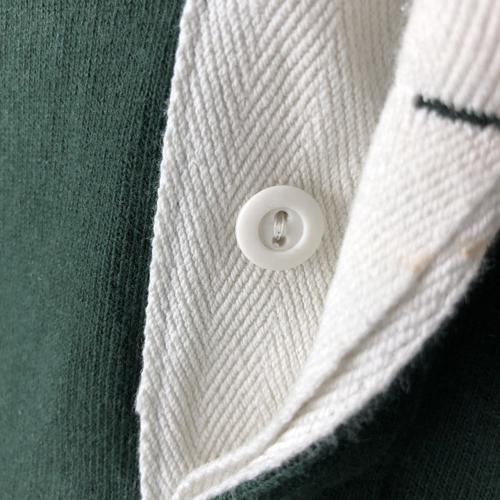 Ralph Lauren POLO by Ralph Lauren long sleeve rugby shirt, men's size L cotton Khaki type Vintage Second Hand