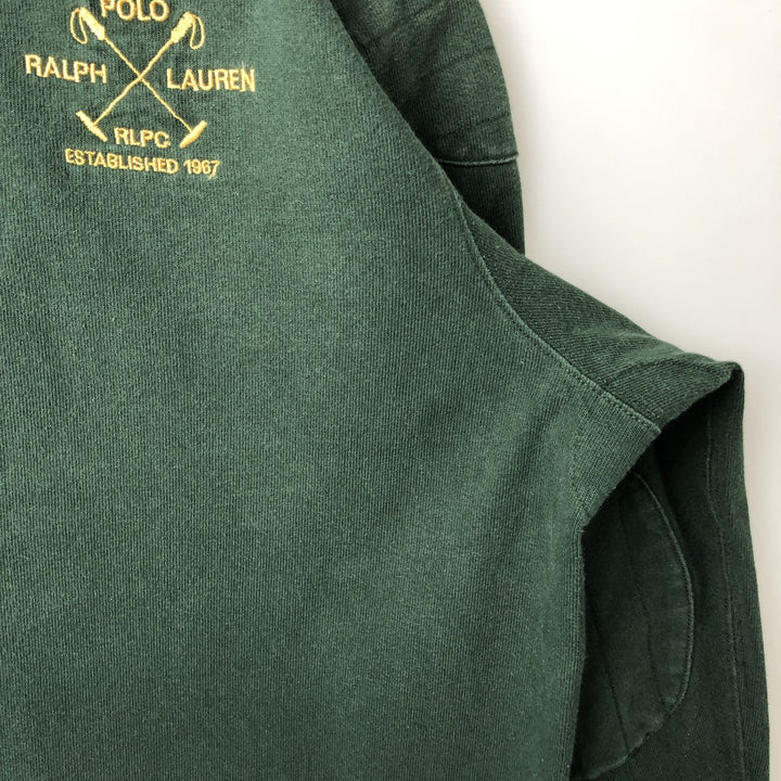 Ralph Lauren POLO by Ralph Lauren long sleeve rugby shirt, men's size L cotton Khaki type Vintage Second Hand