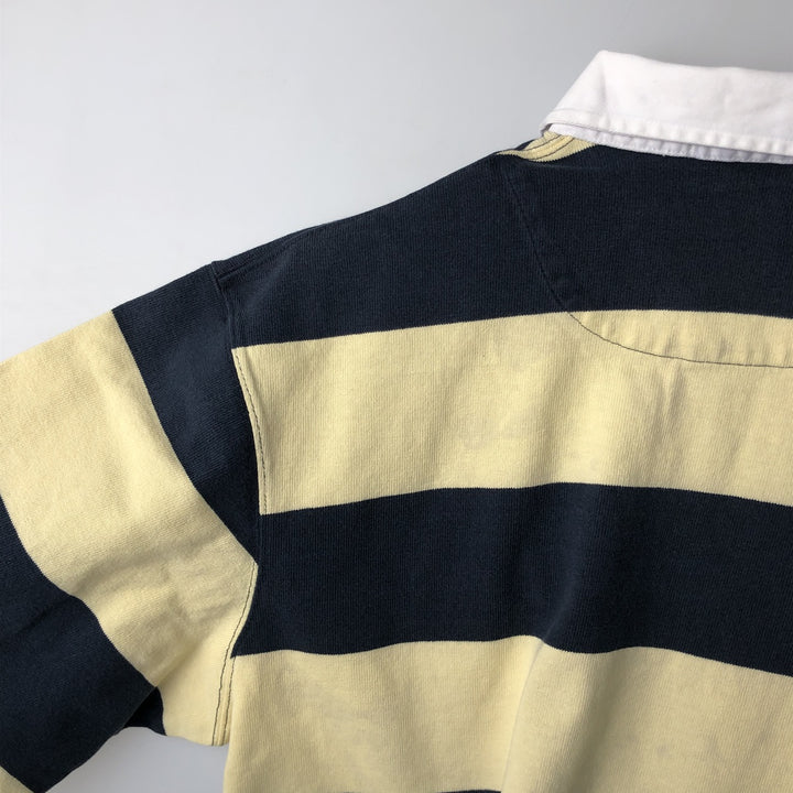 Ralph Lauren POLO by Ralph Lauren Striped Pattern Long Sleeve Rugby Shirt Men's M cotton unbleached Vintage Second Hand