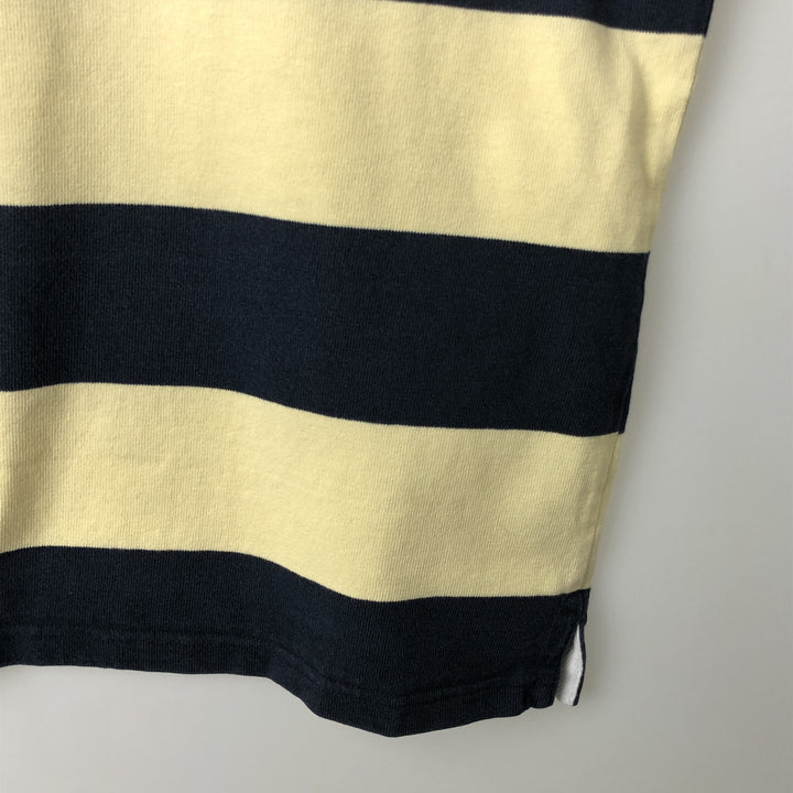 Ralph Lauren POLO by Ralph Lauren Striped Pattern Long Sleeve Rugby Shirt Men's M cotton unbleached Vintage Second Hand