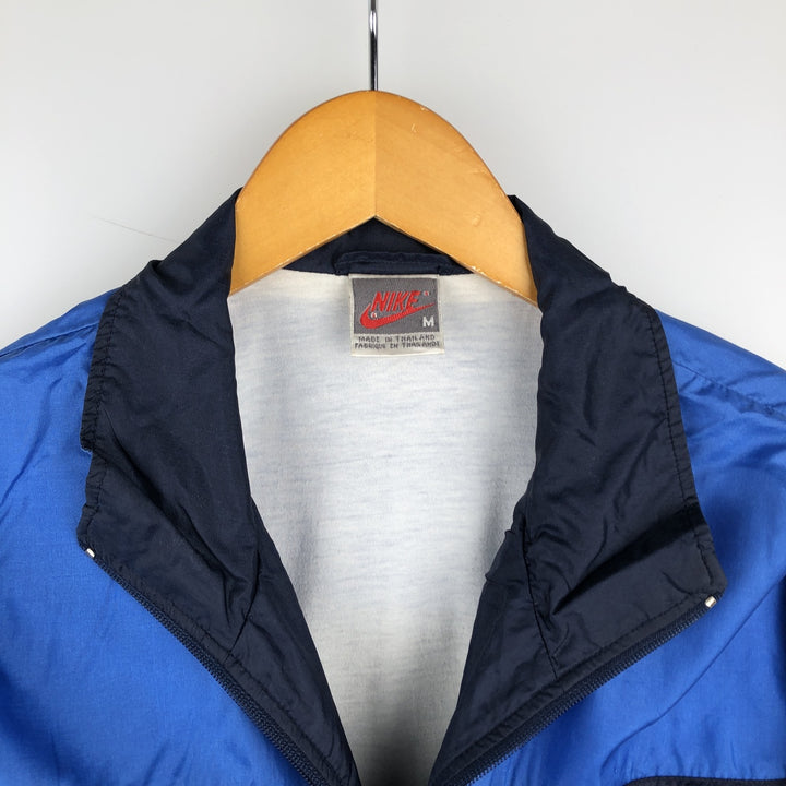 Vintage 90'S Nike silver tag nylon jacket, size M, men's Nylon blue type Vintage Second Hand