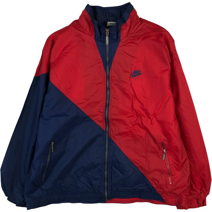 90'S Nike NIKE Back Logo Nylon Jacket Men's M Size Vintage Nylon red type Vintage Second Hand