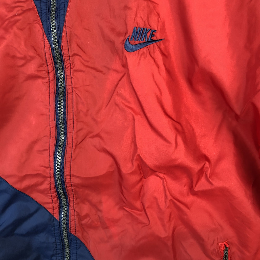 90'S Nike NIKE Back Logo Nylon Jacket Men's M Size Vintage Nylon red type Vintage Second Hand