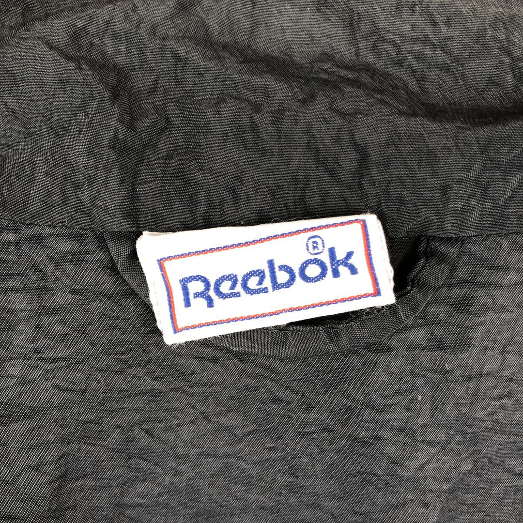 90'S Reebok Black Top Nylon Jacket, Men's Size L, Vintage Nylon black type Vintage Second Hand