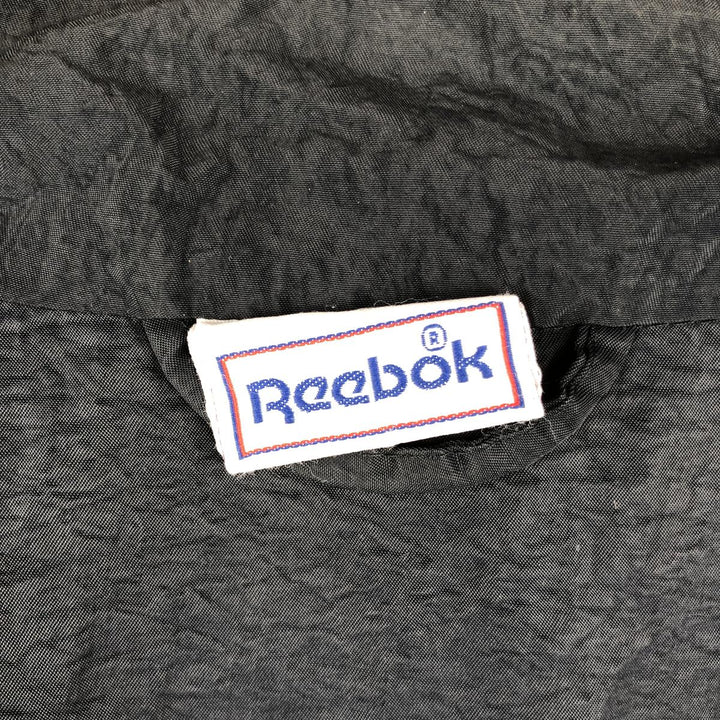 90'S Reebok Black Top Nylon Jacket, Men's Size L, Vintage Nylon black type Vintage Second Hand