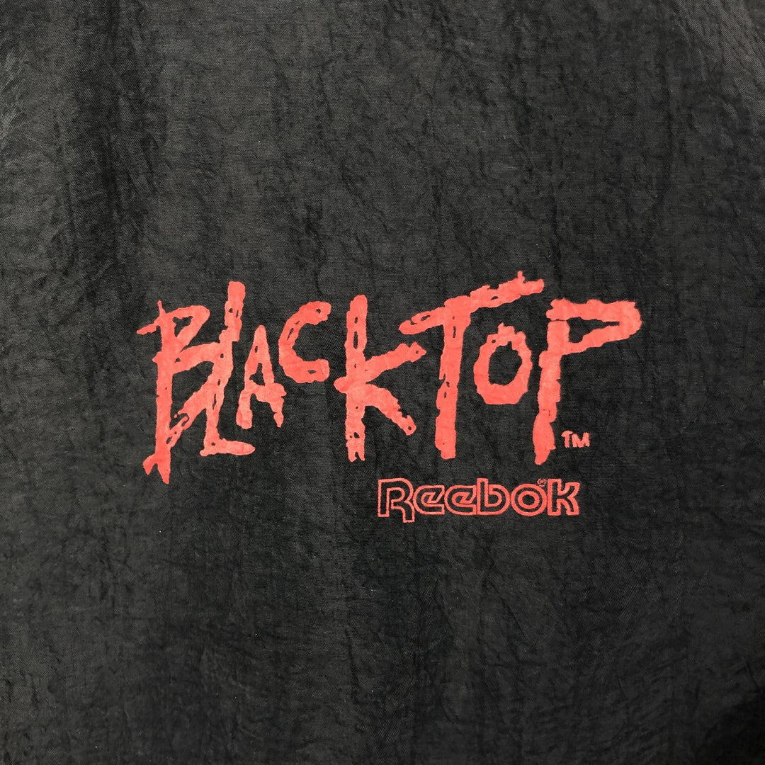 90'S Reebok Black Top Nylon Jacket, Men's Size L, Vintage Nylon black type Vintage Second Hand