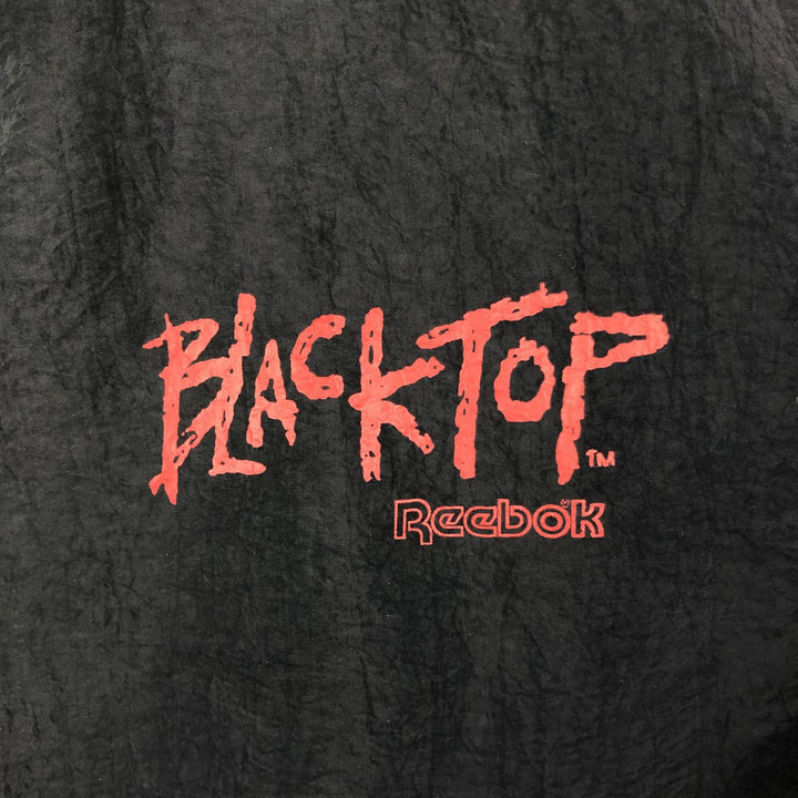 90'S Reebok Black Top Nylon Jacket, Men's Size L, Vintage Nylon black type Vintage Second Hand