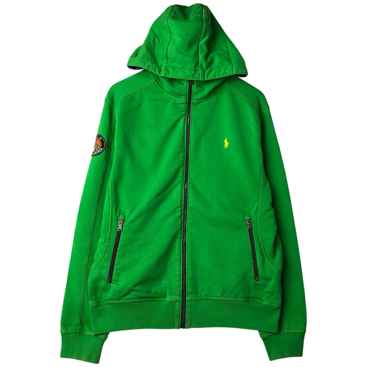 Ralph Lauren POLO RALPH LAUREN Cookie Patch Full-Zip Hoodie, Men's Size L cotton green type Vintage Second Hand