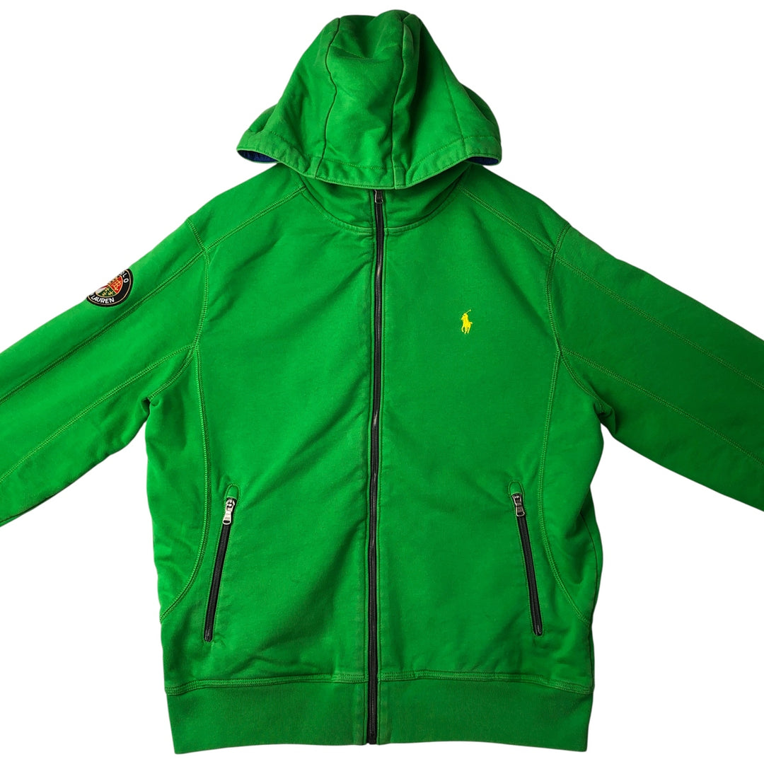 Ralph Lauren POLO RALPH LAUREN Cookie Patch Full-Zip Hoodie, Men's Size L cotton green type Vintage Second Hand