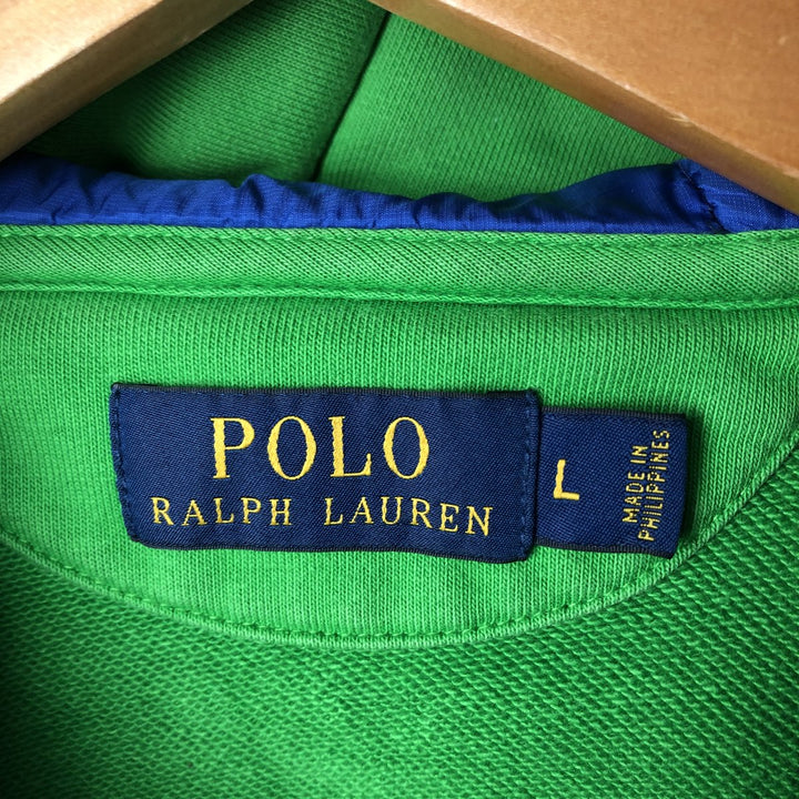 Ralph Lauren POLO RALPH LAUREN Cookie Patch Full-Zip Hoodie, Men's Size L cotton green type Vintage Second Hand
