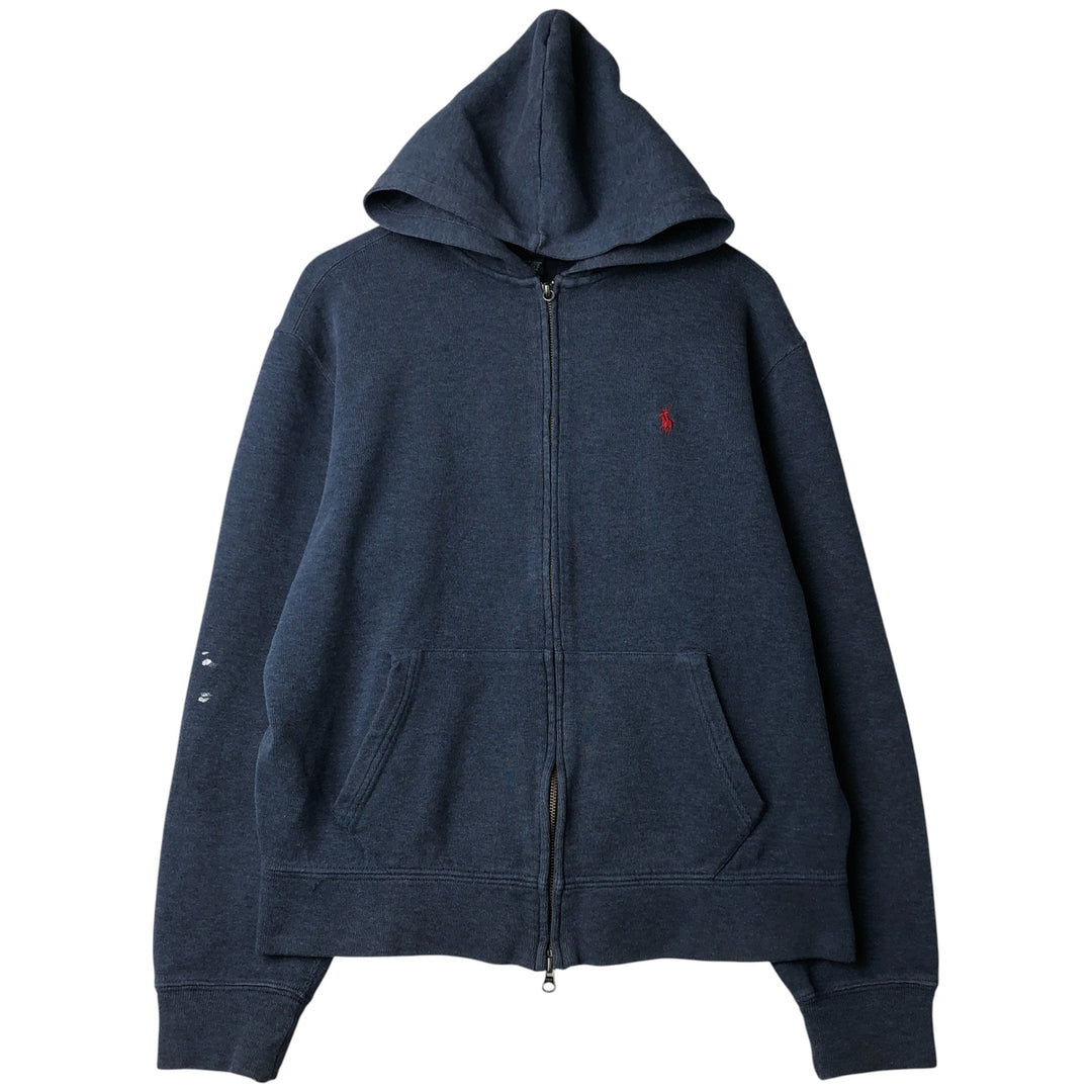 Ralph Lauren POLO by Ralph Lauren Sweat Full Zip Hoodie Men's L size unclear navy blue type Vintage Second Hand