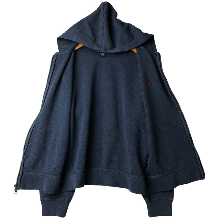 Ralph Lauren POLO by Ralph Lauren Sweat Full Zip Hoodie Men's L size unclear navy blue type Vintage Second Hand