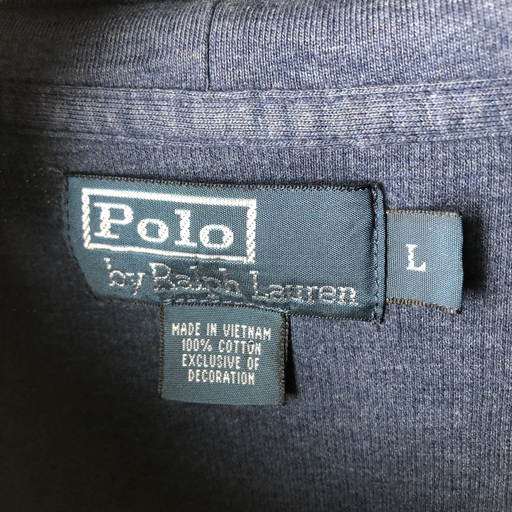 Ralph Lauren POLO by Ralph Lauren Sweat Full Zip Hoodie Men's L size unclear navy blue type Vintage Second Hand