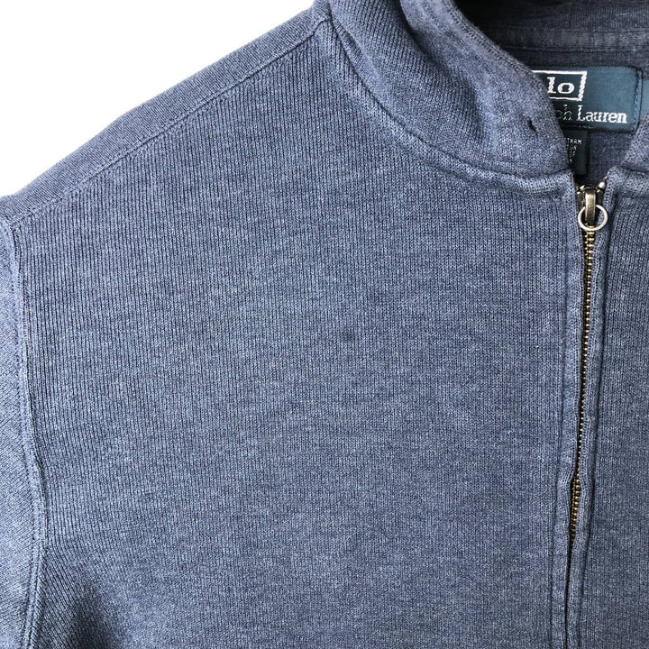 Ralph Lauren POLO by Ralph Lauren Sweat Full Zip Hoodie Men's L size unclear navy blue type Vintage Second Hand
