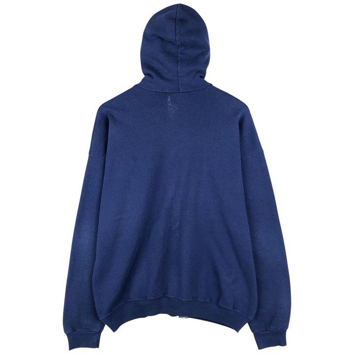 Vintage 90'S RIDERS full-zip sweatshirt hoodie, made in the USA, size XL. cotton Navy blue Vintage Second Hand