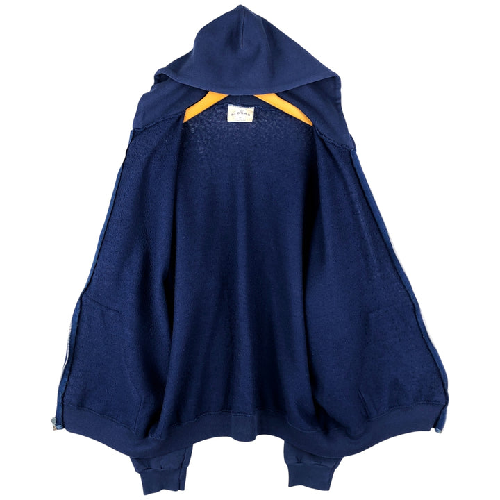 Vintage 90'S RIDERS full-zip sweatshirt hoodie, made in the USA, size XL. cotton Navy blue Vintage Second Hand