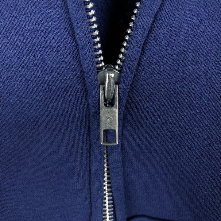 Vintage 90'S RIDERS full-zip sweatshirt hoodie, made in the USA, size XL. cotton Navy blue Vintage Second Hand