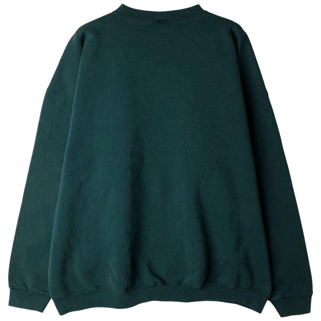 90s~00'S Nike Logo Sweatshirt Trainer Made in USA Men's XXL Vintage cotton Green type dark green Vintage Second Hand