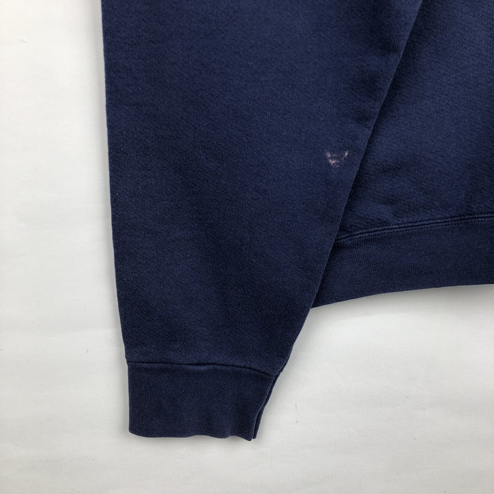 90s~00'S Nike One Point Logo Sweatshirt Trainer Made in USA Men's L Size Vintage cotton navy blue type Vintage Second Hand