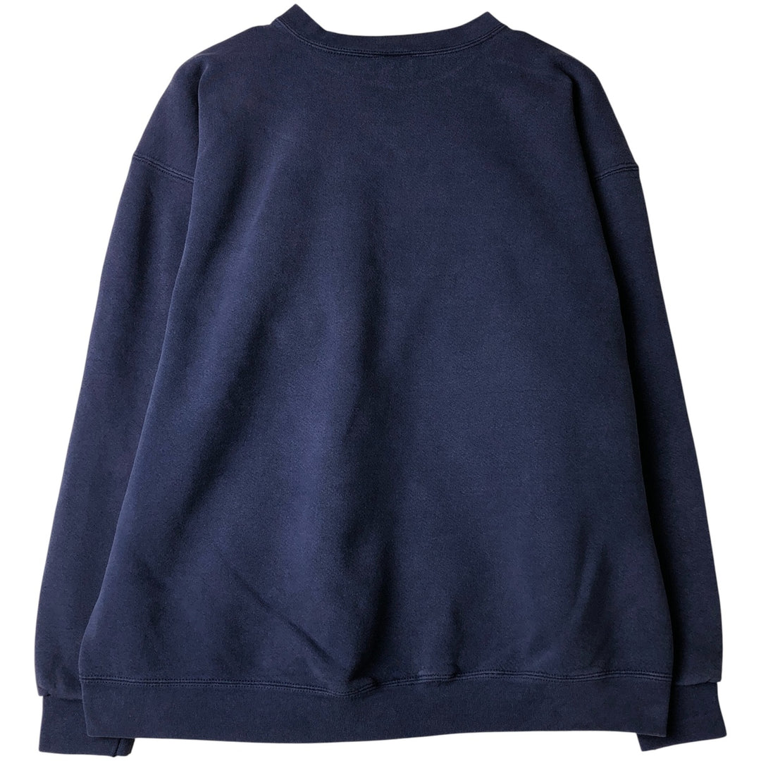90'S Nike One Point Logo Sweatshirt Trainer Made in USA Men's L Size Vintage cotton navy blue type Vintage Second Hand