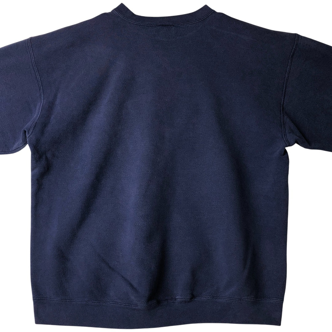 90'S Nike One Point Logo Sweatshirt Trainer Made in USA Men's L Size Vintage cotton navy blue type Vintage Second Hand