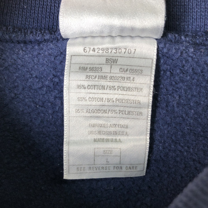 90'S Nike One Point Logo Sweatshirt Trainer Made in USA Men's L Size Vintage cotton navy blue type Vintage Second Hand