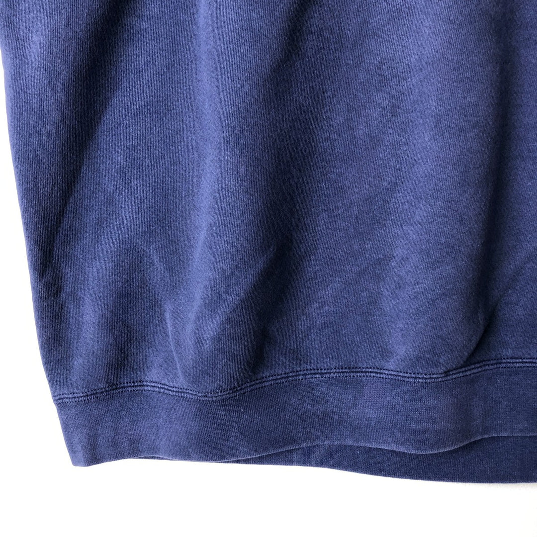 90'S Nike One Point Logo Sweatshirt Trainer Made in USA Men's L Size Vintage cotton navy blue type Vintage Second Hand