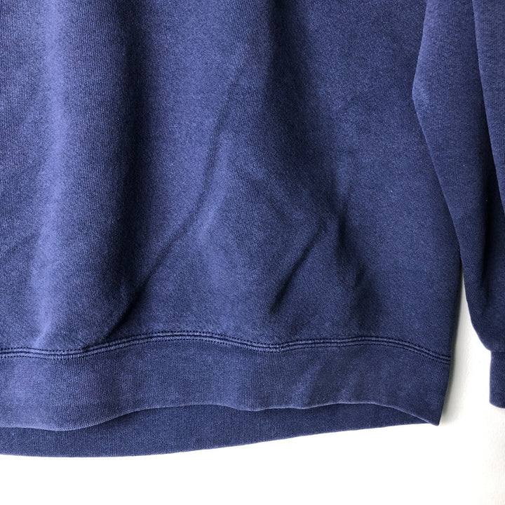 90'S Nike One Point Logo Sweatshirt Trainer Made in USA Men's L Size Vintage cotton navy blue type Vintage Second Hand