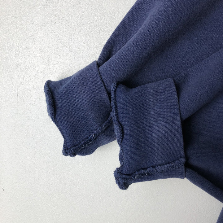 90'S Nike One Point Logo Sweatshirt Trainer Made in USA Men's L Size Vintage cotton navy blue type Vintage Second Hand
