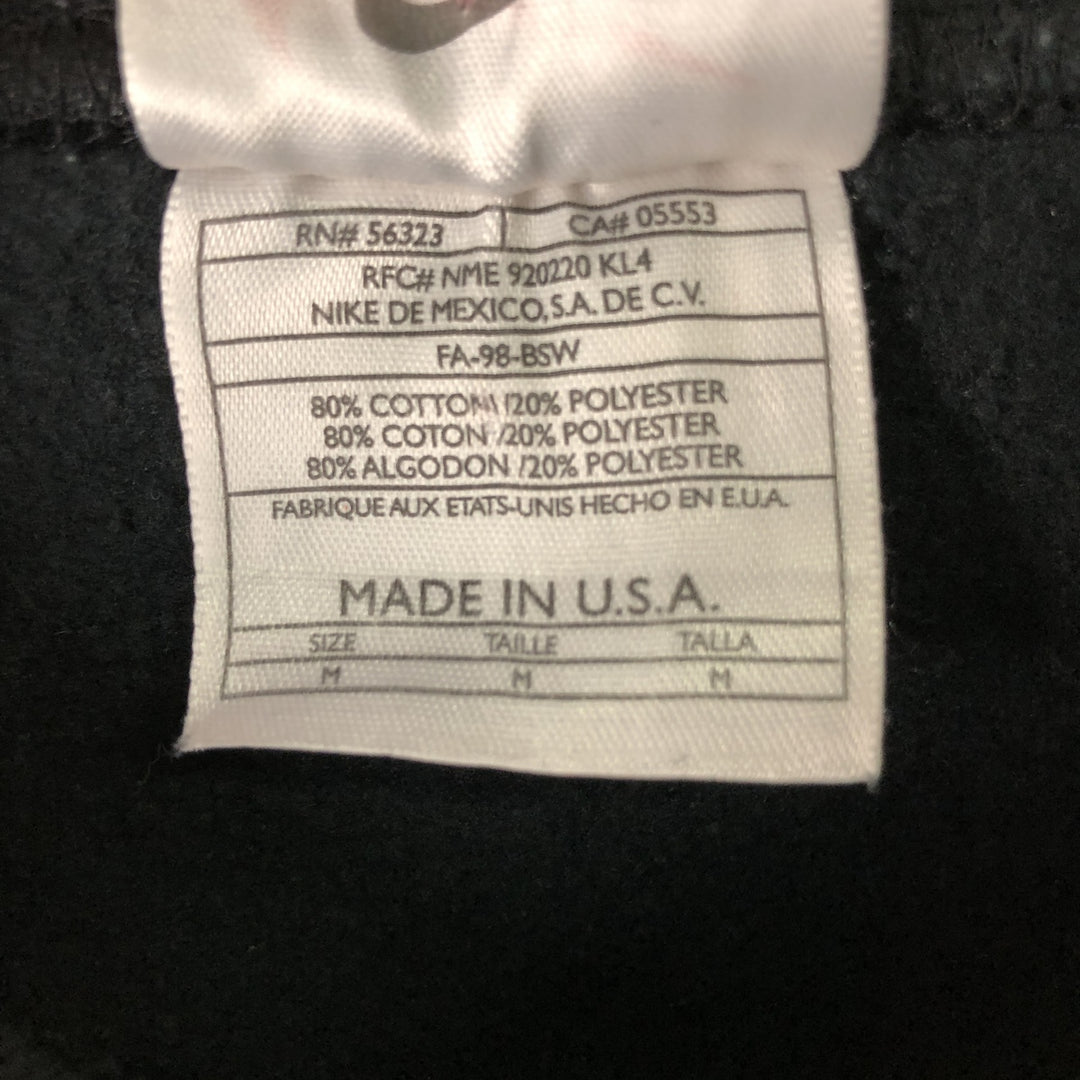 Vintage 90'S Nike One-Point Logo Sweatshirt, Made in USA, Men's Size Medium cotton black type Vintage Second Hand