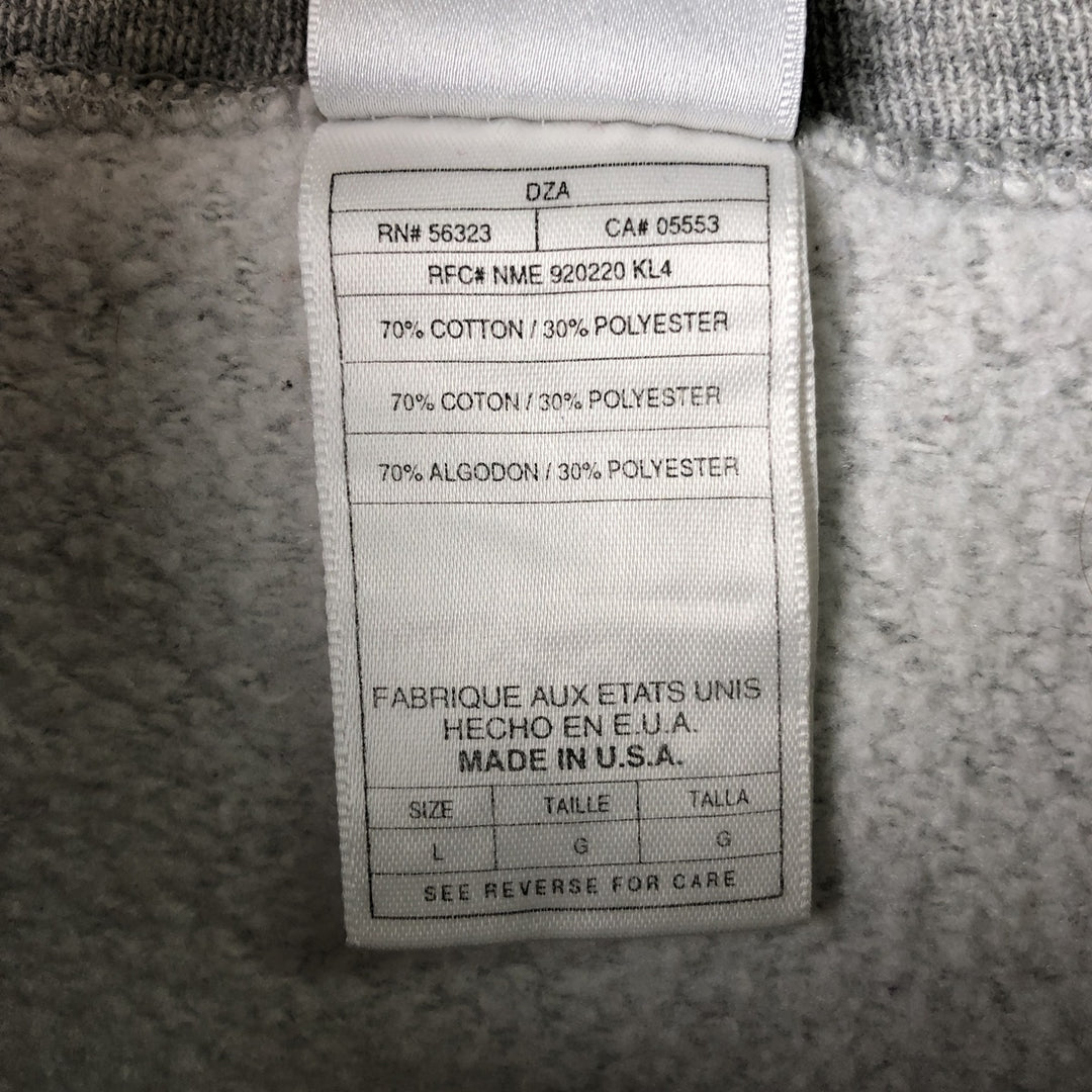 90'S Nike One Point Logo Sweatshirt Trainer Made in USA Men's L Size Vintage cotton gray type Vintage Second Hand