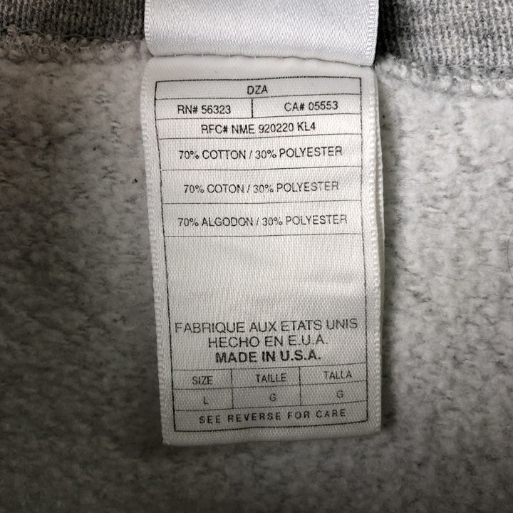 90'S Nike One Point Logo Sweatshirt Trainer Made in USA Men's L Size Vintage cotton gray type Vintage Second Hand
